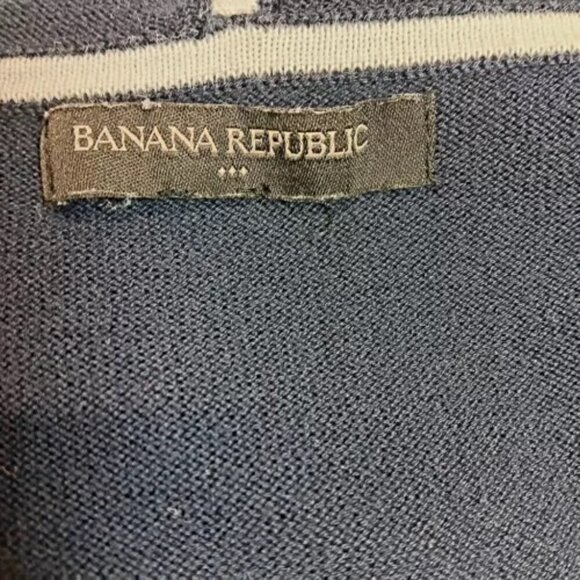 Banana Republic Pima Cotton Lightweight Heather Navy Full Zip Hoodie Men’s Small - Picture 7 of 8